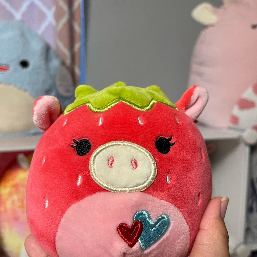 Strawberry cow squishmallow